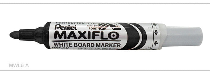 Pentel Maxiflo Whiteboard Marker Fine Tip, Black AOMWL5M-A