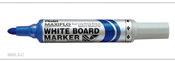 Pentel Maxiflo Whiteboard Marker Fine Tip Blue AOMWL5M-C