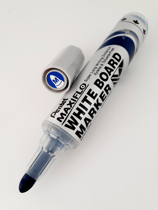 Pentel Maxiflo Whiteboard Marker Fine Tip Blue AOMWL5M-C