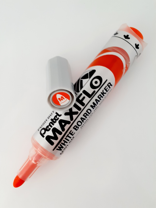 Pentel Maxiflo Whiteboard Marker Fine Tip Orange AOMWL5M-F