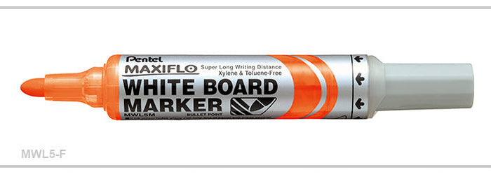 Pentel Maxiflo Whiteboard Marker Fine Tip Orange AOMWL5M-F