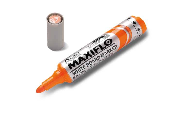 Pentel Maxiflo Whiteboard Marker Fine Tip Orange AOMWL5M-F