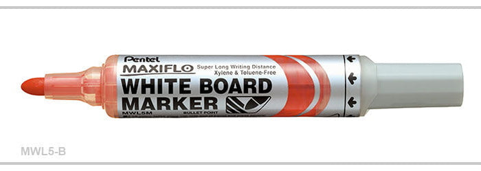 Pentel Maxiflo Whiteboard Marker Fine Tip, Red AOMWL5M-B