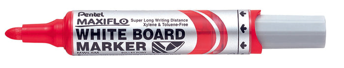 Pentel Maxiflo Whiteboard Marker Fine Tip Red AOMWL5M-B