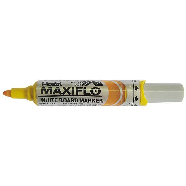 Pentel Maxiflo Whiteboard Marker Fine Tip Yellow AOMWL5M-G