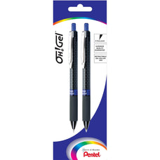 Pentel Oh Gel Gell Roller Pen Retractable K497 0.7mm Blue - Pack of 2 AOXK497-2C