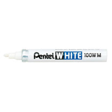 Pentel Permanent Marker 2.5mm Medium White AOX100-WM
