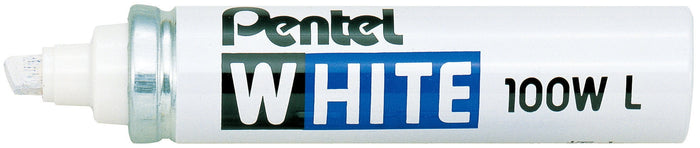 Pentel Permanent Marker 5.0-7.0mm Chisel White AOX100-WL