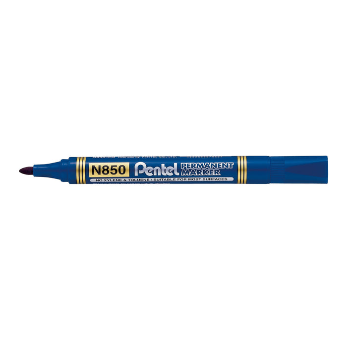 Pentel Permanent Marker N850 Bullet 1.5mm Blue - Pack of 12 AON850-C
