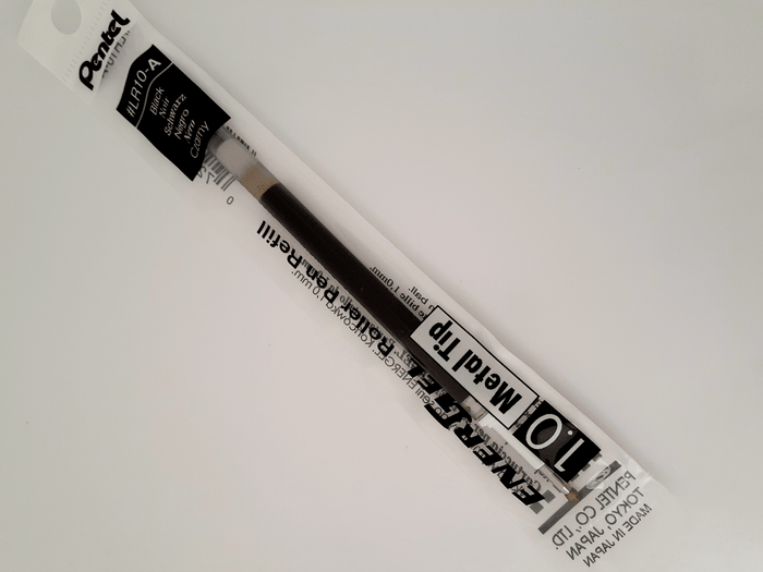 Pentel Refill Gell Roller Pen Stick For BL60 1.0mm Black - Pack of 12 AOLR10-A