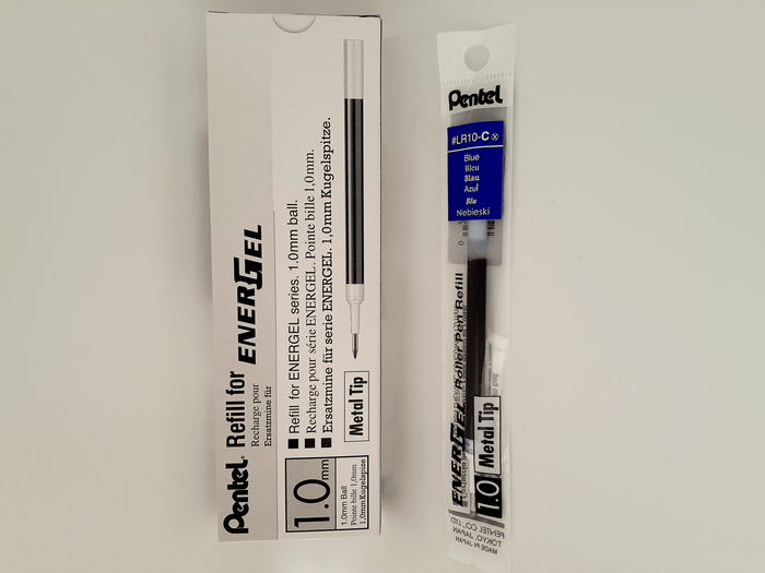Pentel Refill Gell Roller Pen Stick For BL60 1.0mm Blue - Pack of 12 AOLR10-C