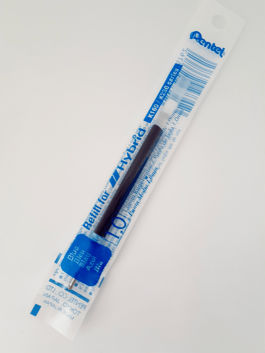 Pentel Refill Hybrid Gel Grip For K230 1.0mm Blue - Pack of 12 AOKFR10-C