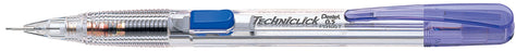 Pentel Techniclick Mechanical Pencil PD105T Clear Barrel 0.5mm Blue Clip - Pack of 12 AOPD105T-C