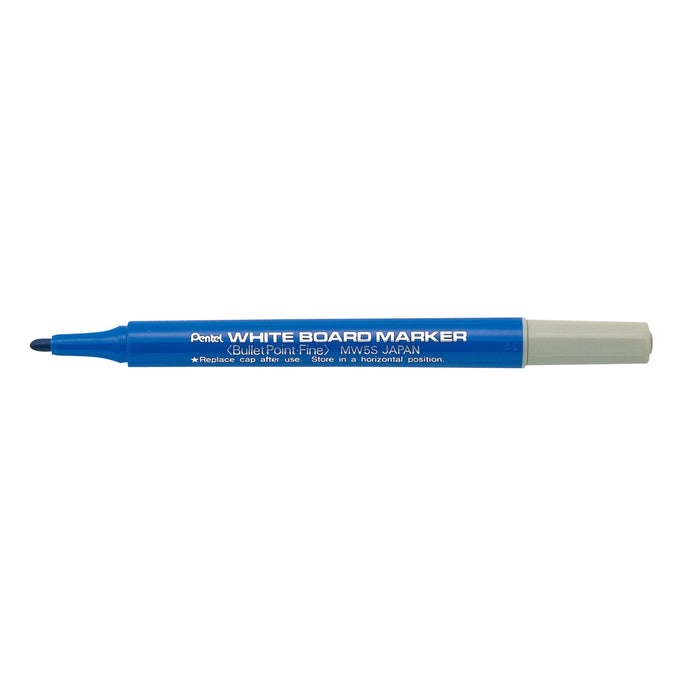 Pentel Whiteboard Marker Small Barrel Mw5s 1.3mm Blue x 10's pack AOMW5S-C
