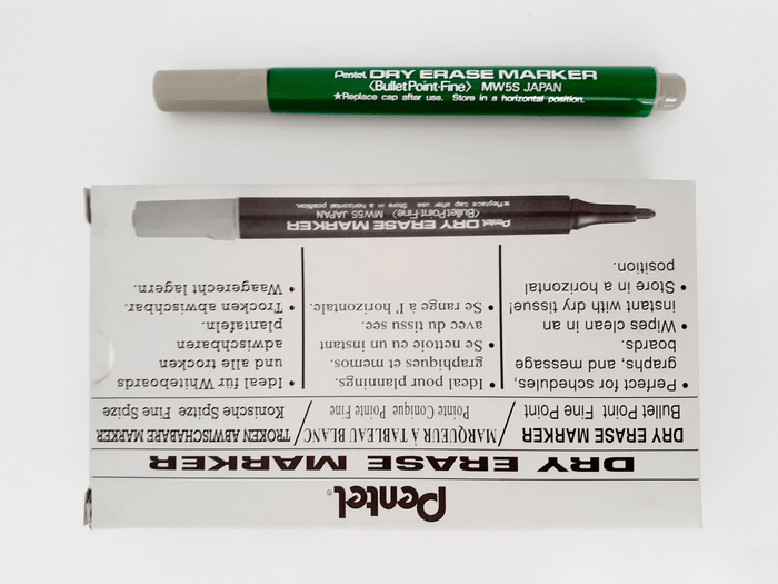 Pentel Whiteboard Marker Small Barrel Mw5s 1.3mm Green x 10's pack AOMW5S-D