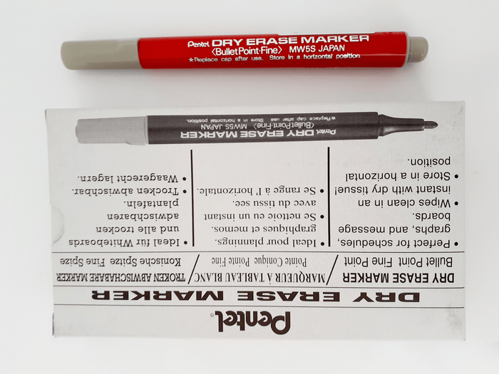 Pentel Whiteboard Marker Small Barrel Mw5s 1.3mm Red x 10's pack AOMW5S-B