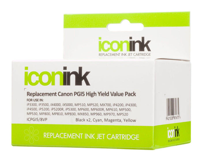 PGi-5 / CLi-8 / PGI5 / CLI8 Value Pack Canon Compatible Ink - 5 Cartridge FPICPGI5CLI8VP
