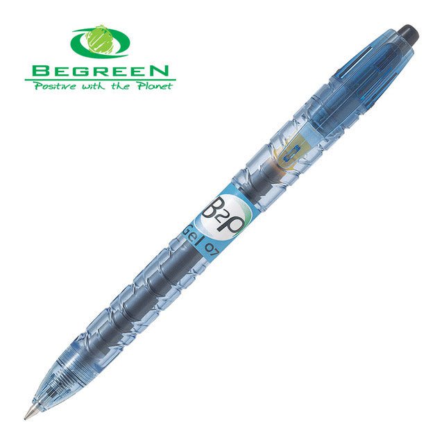 Pilot BeGreen Bottle-2-Pen Gel Fine Tip Black Pens (BL-B2P-7-B-BGJ) x 10's pack FP20009