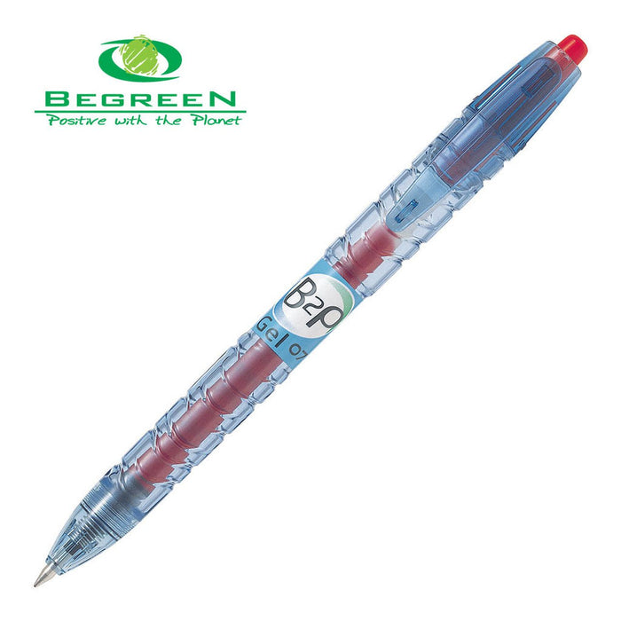 Pilot BeGreen Bottle-2-Pen Gel Fine Tip Red Pens (BL-B2P-7-R-BGJ) x 10's pack FP20010