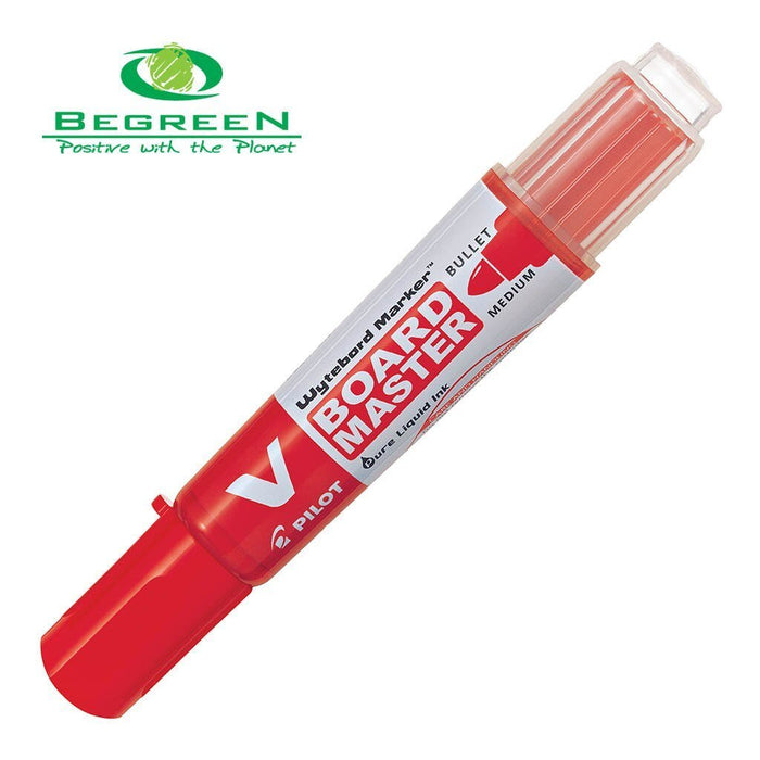 Pilot BeGreen V Board Whiteboard Marker Bullet - Red FP20219