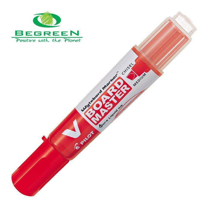 Pilot BeGreen V Board Whiteboard Marker Chisel - Red FP20223