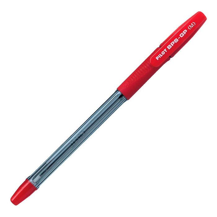 Pilot BPS-GP Ballpoint Medium Tip Red Pen (BPS-GP-M-R) x 12's pack FP20025