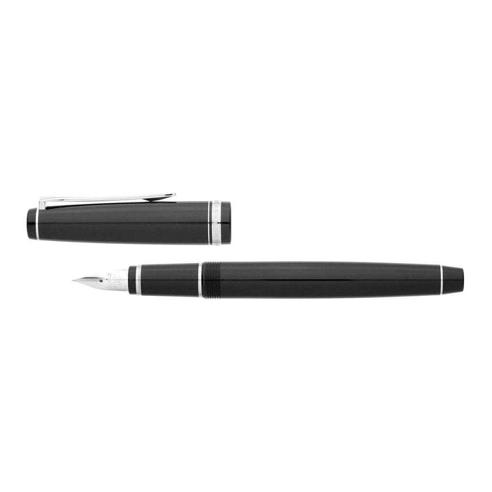 Pilot Falcon Fountain Pen Fine Tip - Black Resin Barrel With Silver Trim FP20628