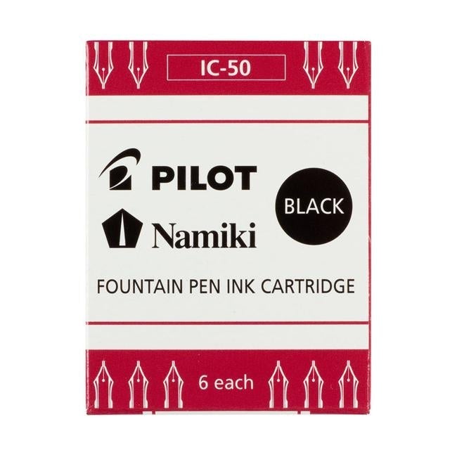 Pilot Fountain Pen Ink Cartridge 6's Pack - Black FP20394