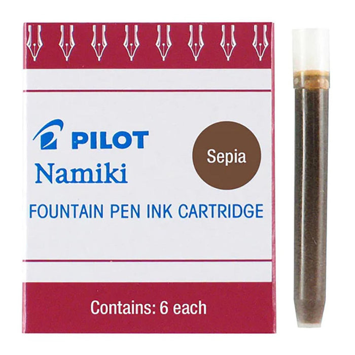 Pilot Fountain Pen Ink Cartridge Sepia, Pack of 6 (IC-50-SP) FP20521