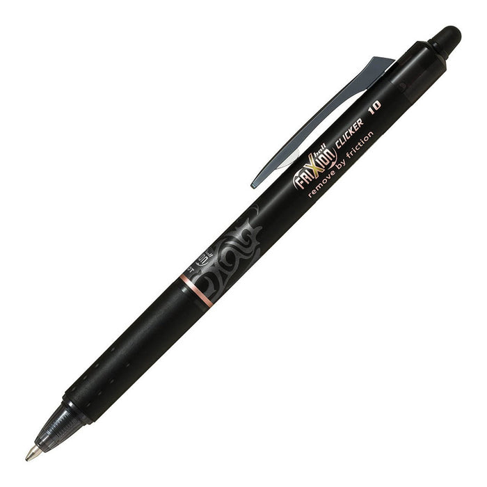 Pilot Frixion Clicker Erasable Broad Tip Black Pen (BLRT-FR10-B) x 12's pack FP20047