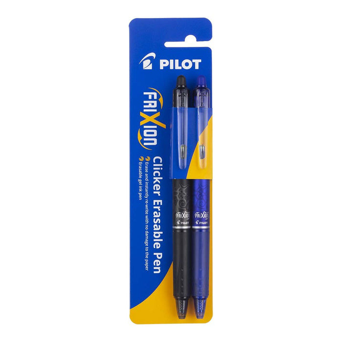 Pilot Frixion Clicker Erasable Fine Tip Assorted Colours Pen - Pack of 2 FP20266