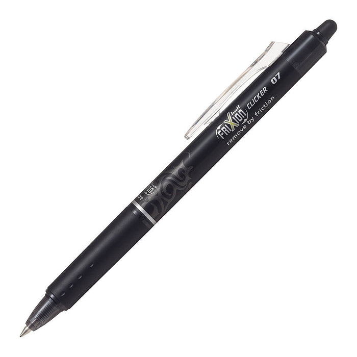 Pilot Frixion Clicker Erasable Fine Tip Black Pen (BLRT-FR7-B) x 12's pack FP20064