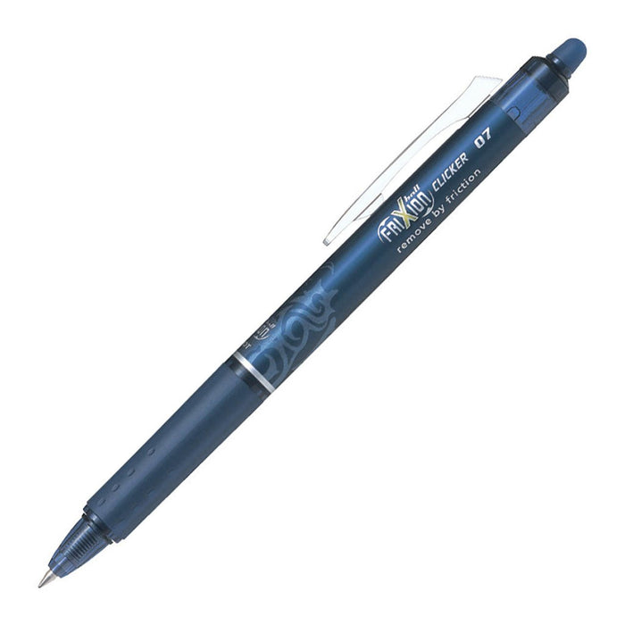 Pilot Frixion Clicker Erasable Fine Tip Blue Black Pen (BLRT-FR7-BB) x 12's pack FP20257