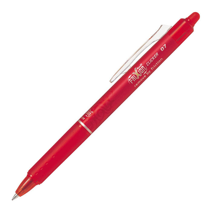 Pilot Frixion Clicker Erasable Fine Tip Red Pen (BLRT-FR7-R) x 12's pack FP20065