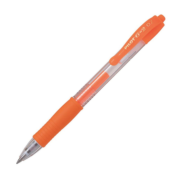 Pilot G2 Gel Fine Pen Neon Orange (BL-G2-7-NO) x 12's pack FP20942