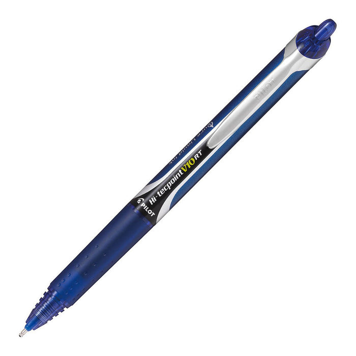 Pilot Hi-Tecpoint V10RT Rollerball Broad Tip Blue Pens (BXRT-V10-L) x 12's pack FP20491