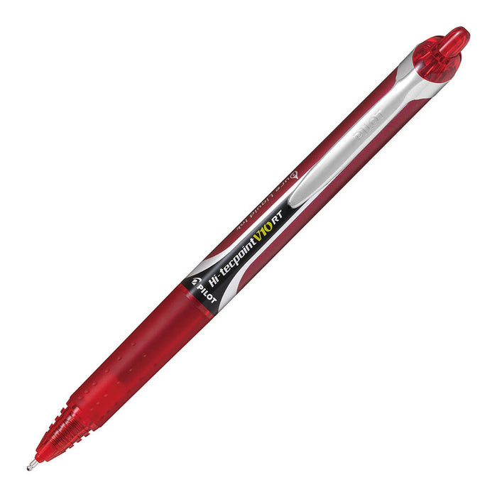 Pilot Hi-Tecpoint V10RT Rollerball Broad Tip Red Pens (BXRT-V10-R) x 12's pack FP20492