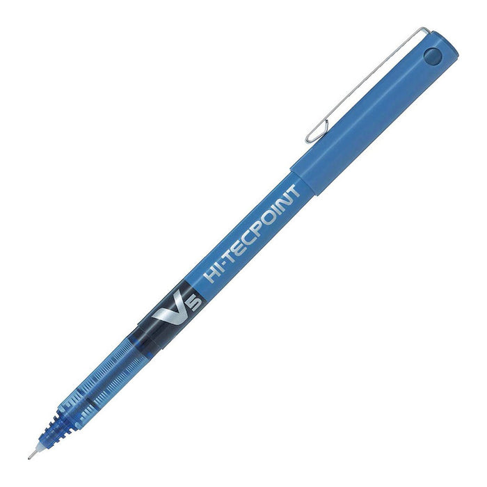 Pilot Hi-Tecpoint V5 Rollerball Extra Fine Blue Pens (BX-V5-L) x 12's pack FP20202