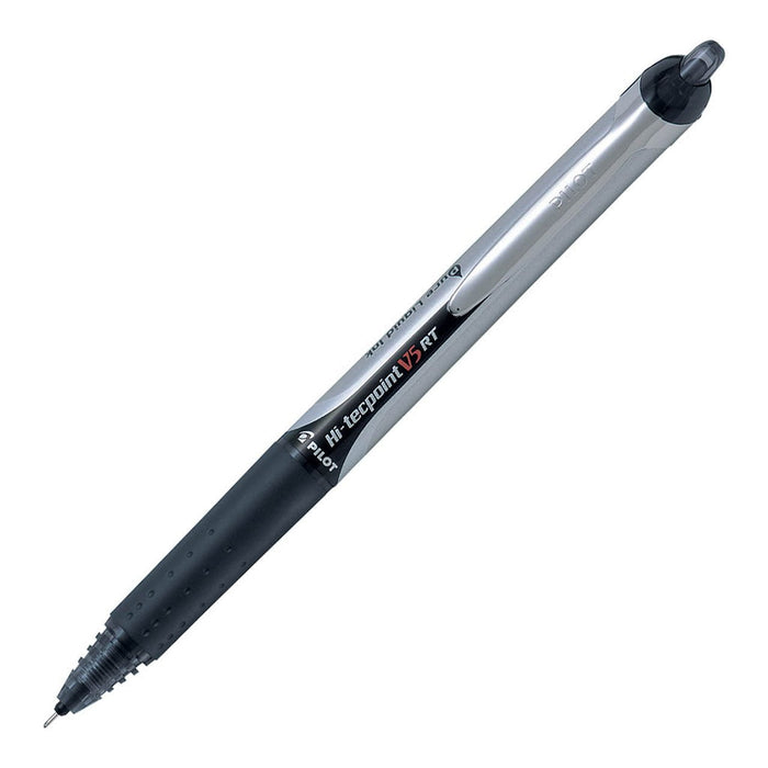 Pilot Hi-Tecpoint V5RT Rollerball Extra Fine Black Pens (BXRT-V5-B) x 12's pack FP20204