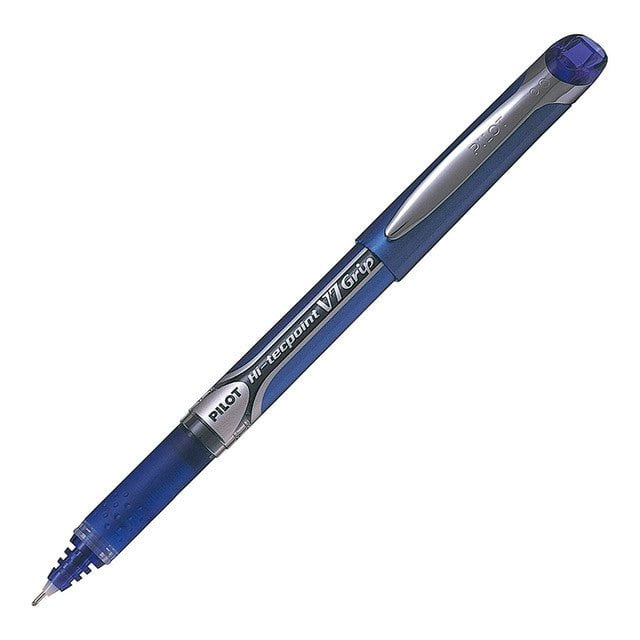 Pilot Hi-Tecpoint V7 Grip Rollerball Fine Blue Pens (BXGPN-V7-L) x 12's pack FP20449