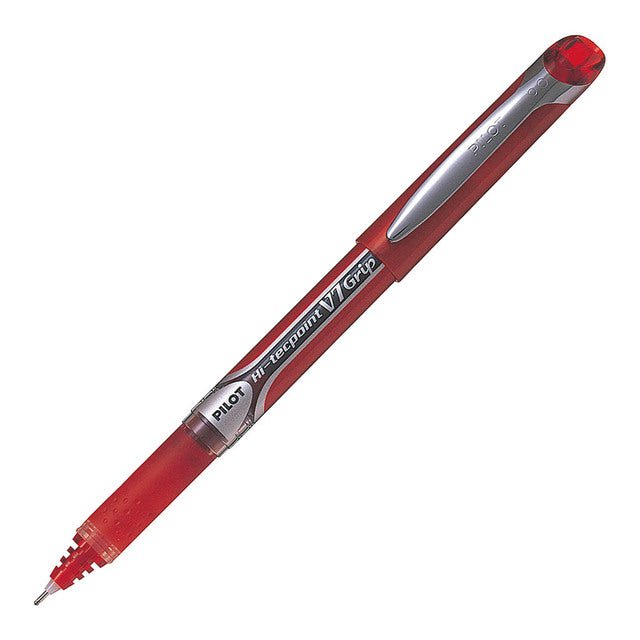 Pilot Hi-Tecpoint V7 Grip Rollerball Fine Red Pens (BXGPN-V7-R) x 12's pack FP20450