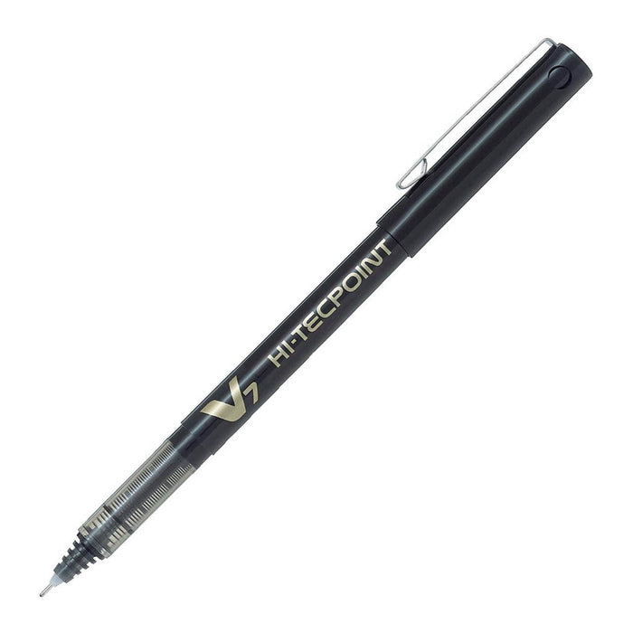 Pilot Hi-Tecpoint V7 Rollerball Fine Black Pens (BX-V7-B) x 12's pack FP20207
