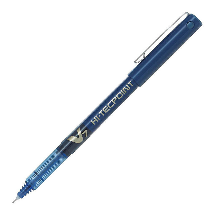 Pilot Hi-Tecpoint V7 Rollerball Fine Blue Pens (BX-V7-L) x 12's pack FP20208