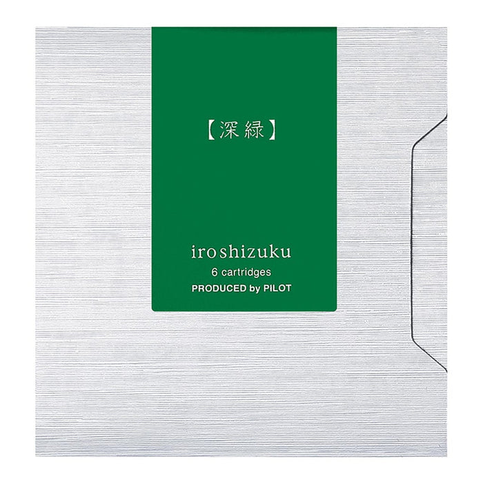 Pilot Iroshizuku Ink Cartridge Forest Green Shin-ryoku, Pack of 6 (IRF-6S-SHR) FP20590