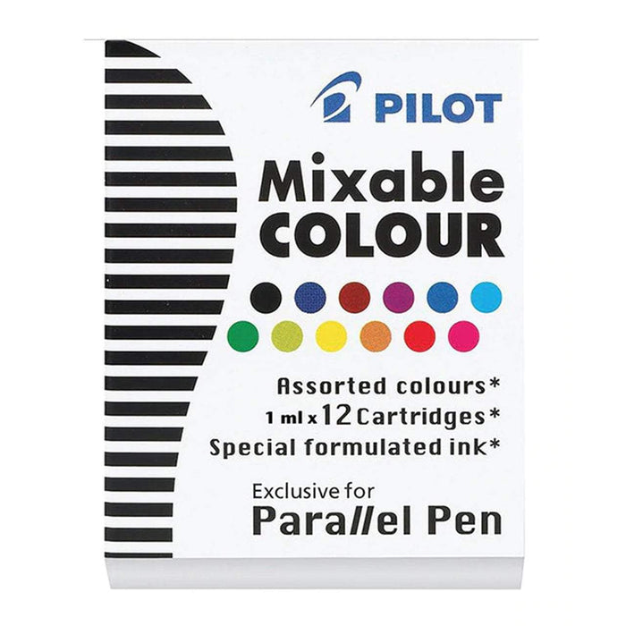 Pilot Parallel Pen Asstd. Colour Cartridge 12's Pack (IC-P3-AST) FP20269