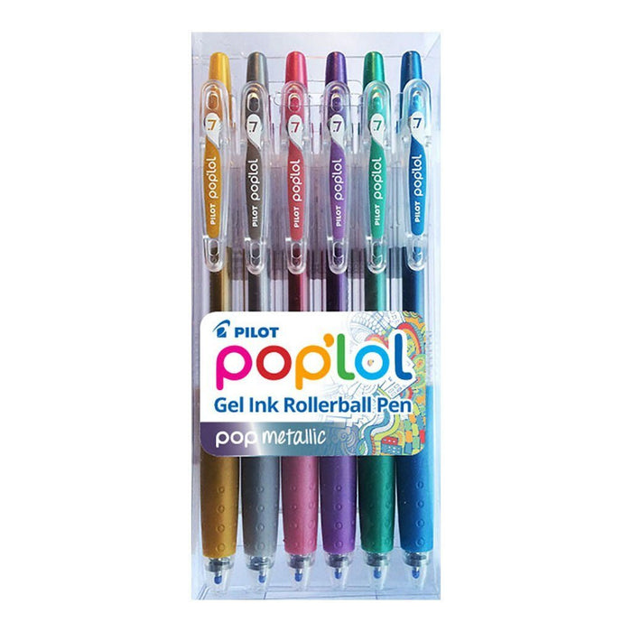 Pilot Pop'lol Gel Fine Metallic Colours Pen 6's pack FP20250