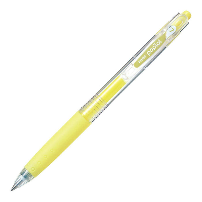 Pilot Pop'lol Gel Fine Pastel Yellow Pens (BL-PL-7-PY) x 12's pack FP20237