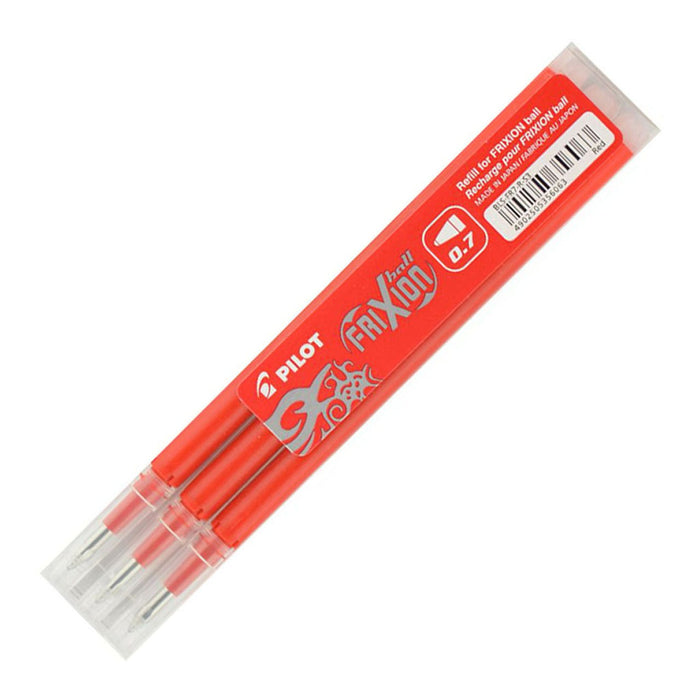 Pilot Red Fine Refill for Frixion 3 in 1 Erasable Pens - Pack of 3's (BLS-FR7-R-S3) FP20235