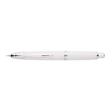 Pilot Splash Capless Fountain Pen Fine Tip - Patterned White Barrel With Silver Trim FP20634
