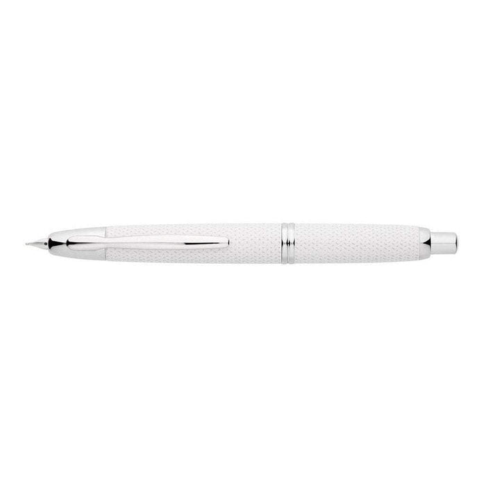 Pilot Splash Capless Fountain Pen Fine Tip - Patterned White Barrel With Silver Trim FP20634